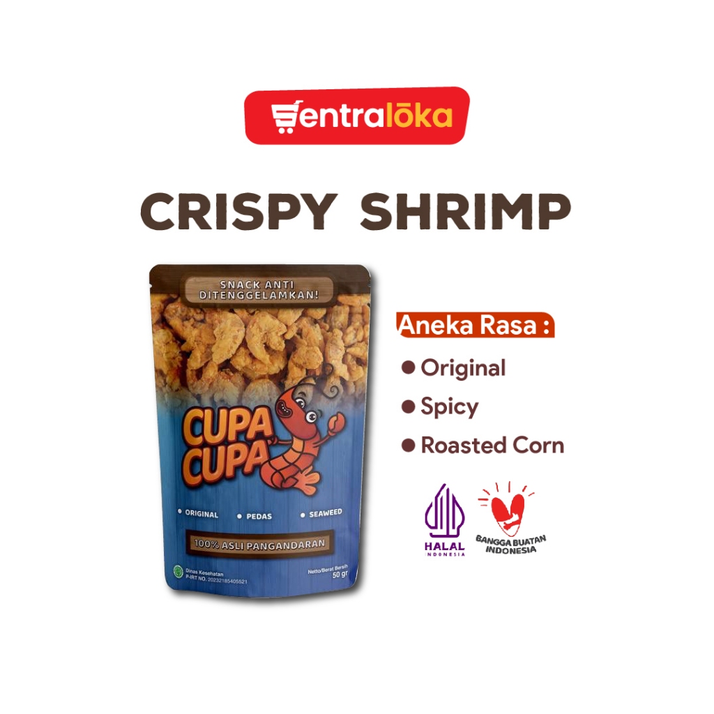 

Cupa Cupa Snack - Promo Keripik Udang / Udang Renyah / Crispy Shrimp Snack Seafood 50g