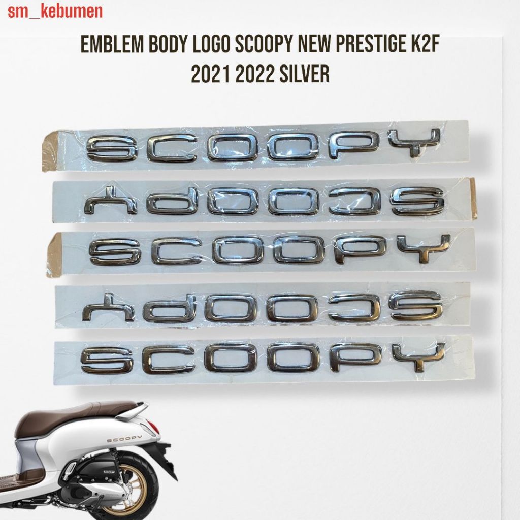 emblem body logo scoopy new prestige k2f 2021 2022 silver timbul