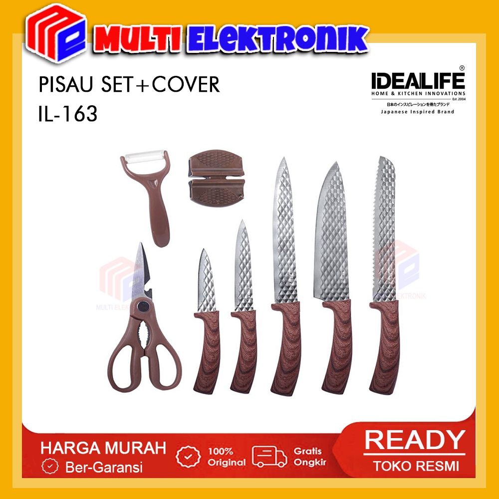 Idealife Pisau Set / Knife Set - Perlengkapan Pisau Dapur Idealife IL-163