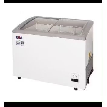 ready stok siap kirim freezer box pintu sleding kaca Gea sd 303