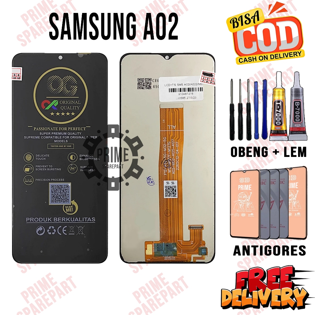 Lcd Touchscreen SAMSUNG A02 Original Oem Lcd SAMSUNG A02 Fullset