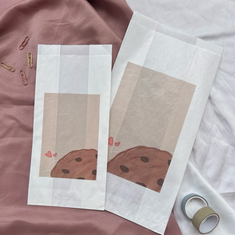 

Packaging Paperbag Amplop Putih motif Big cookies