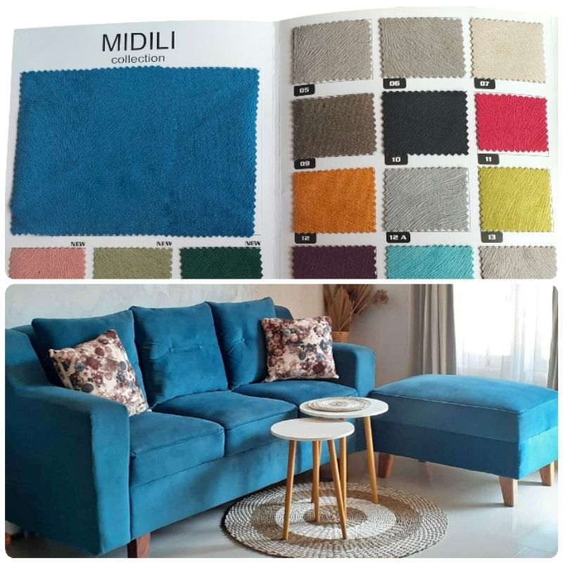 Furniture Kain Sofa Interior Beludru // Bahan Velvet Bludru Midili // Kain Kursi Sofa Bludru Polos H
