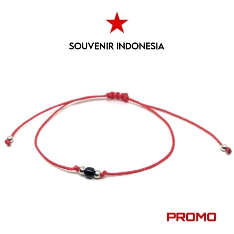 gelang merah red simple tali tipis