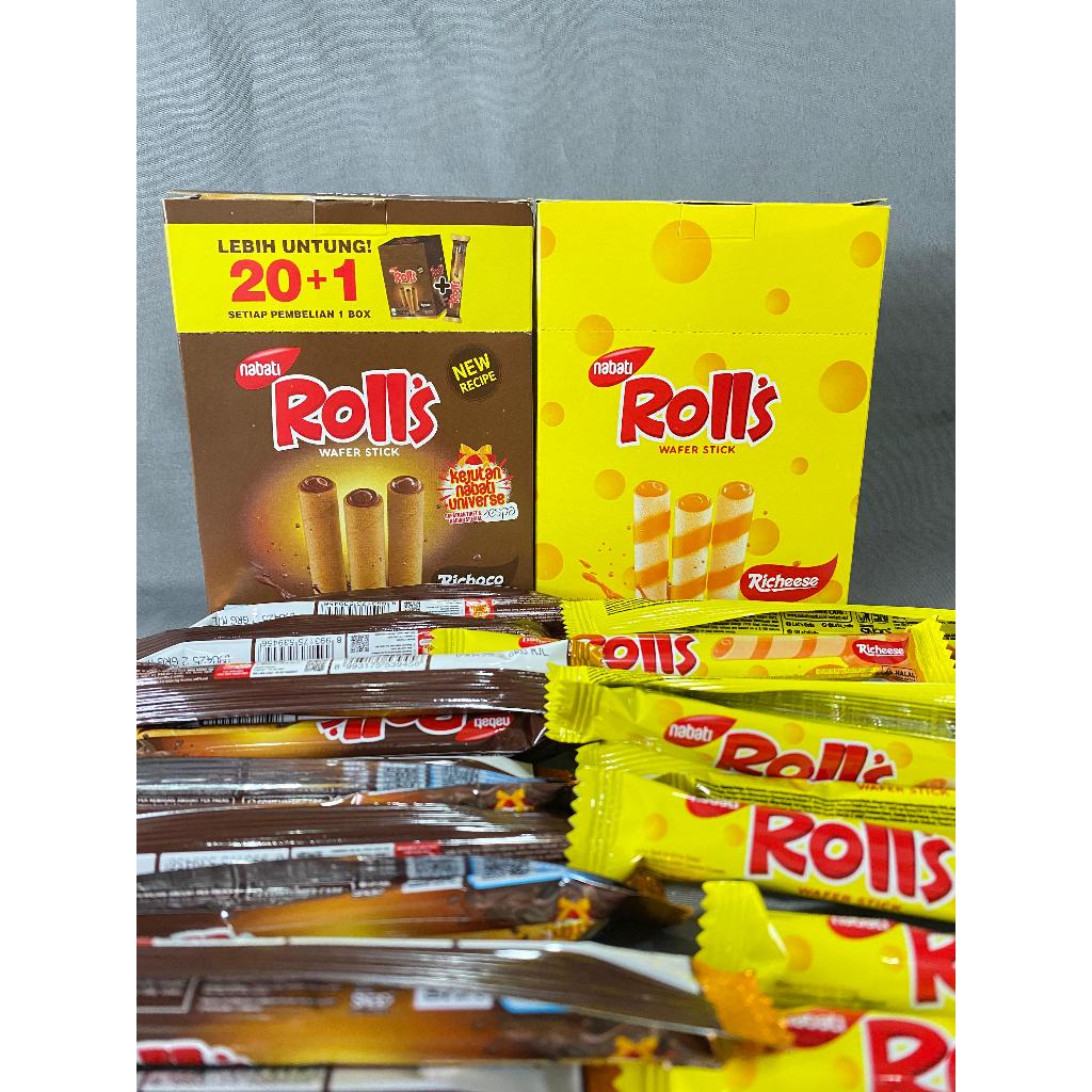 

NABATI ROLLS WAFER STICK DUA VARIAN RECHEESE & RICHOCO