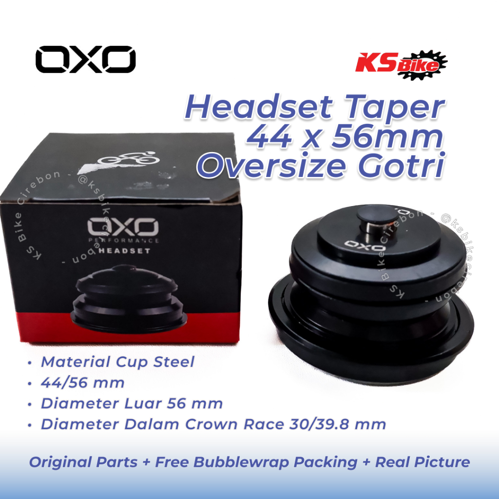 Headset Taper Sepeda Gunung OXO 44 x 56mm HS-5 HS-66A Oversize Bearing Gotri MTB Federal KS Bike Cir