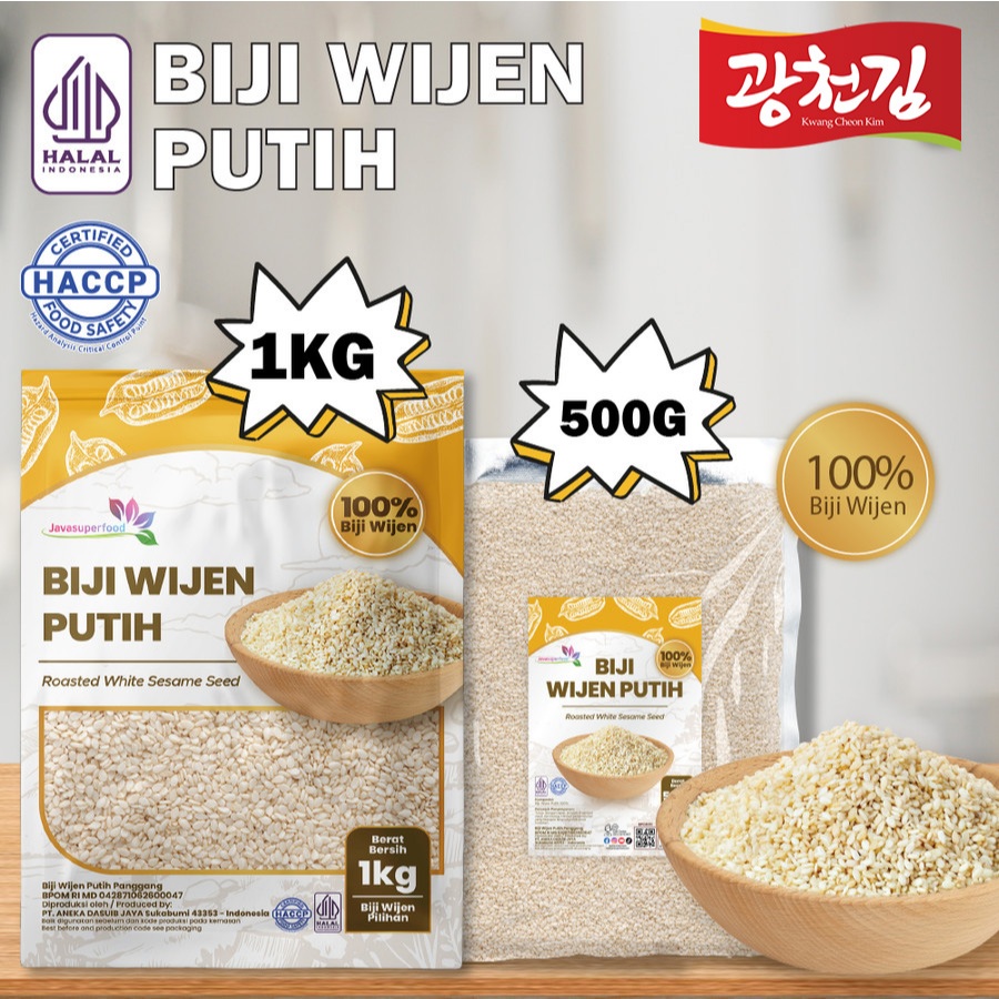 

[HALAL] BIJI WIJEN PUTIH 100% (1KG/500GR) / WHITE SESAME SEEDS