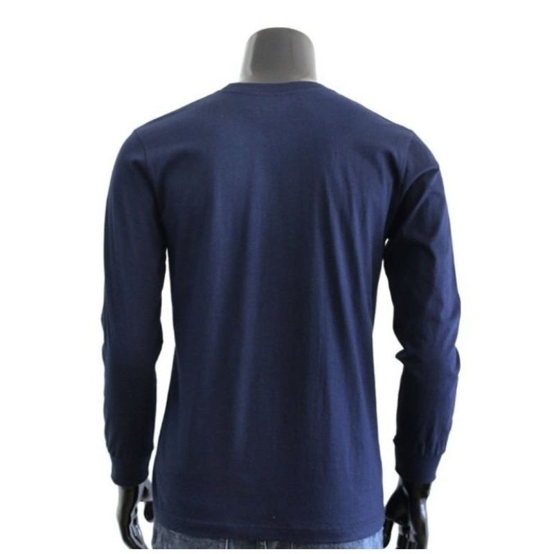 kaos polos lengan panjang pria baju simple katun baju polos kaos