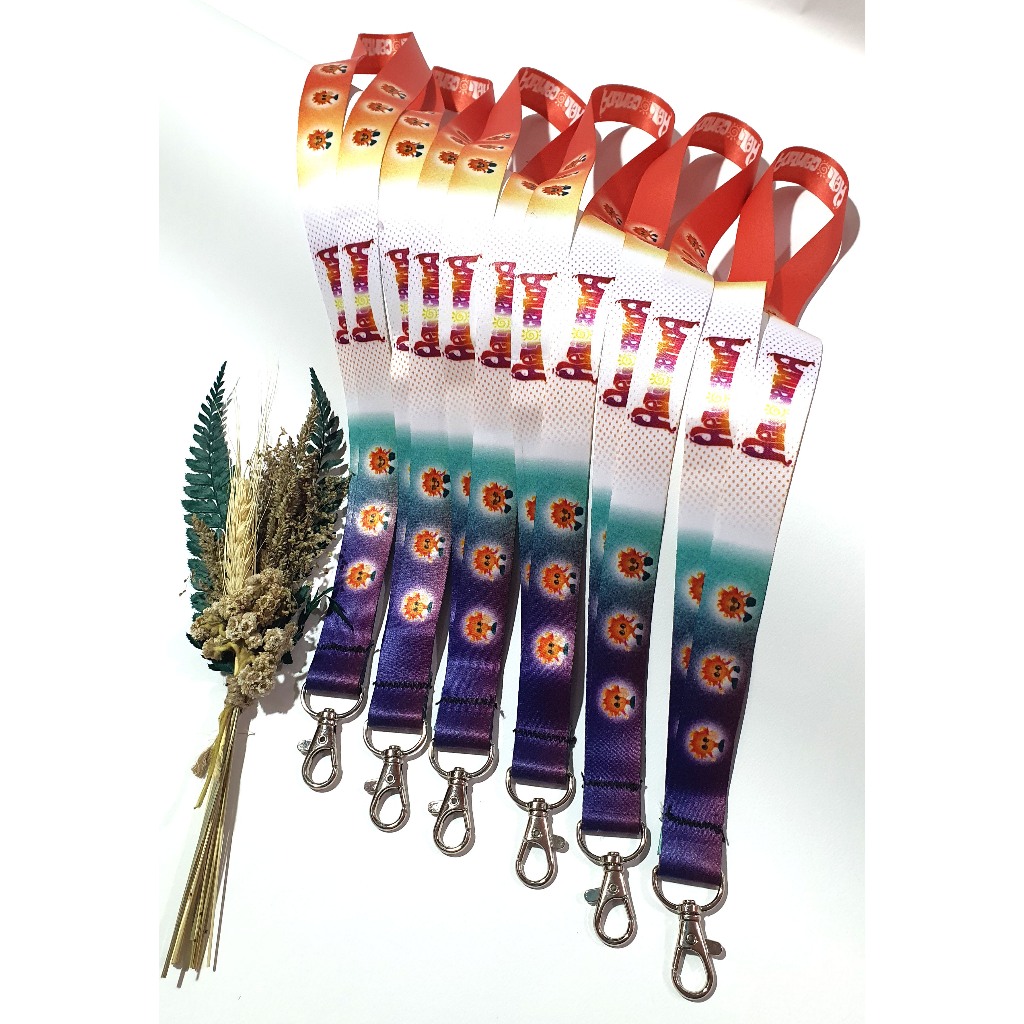 

Tali Lanyard Custom JAHIT Print Sublim 2cm cetak 2 muka / tali id card jahit printing / nametag