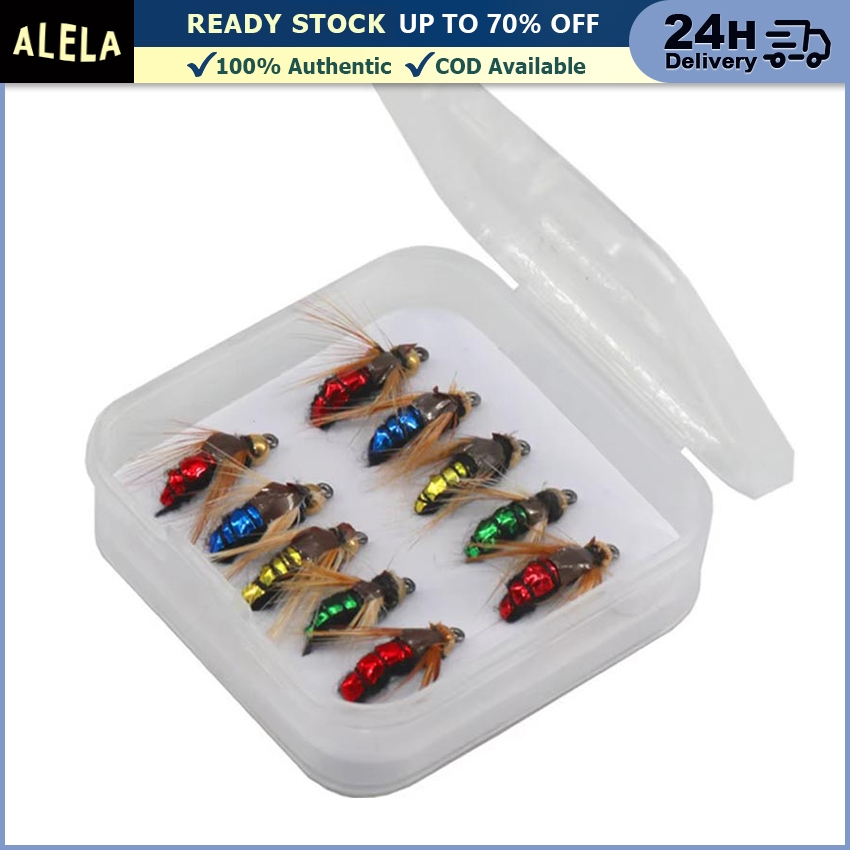 Umpan Pancing Flying Fishing Lure Set Fly Lure Hook Mata Pancing Kail Serangga Lalat isi 10 Pcs