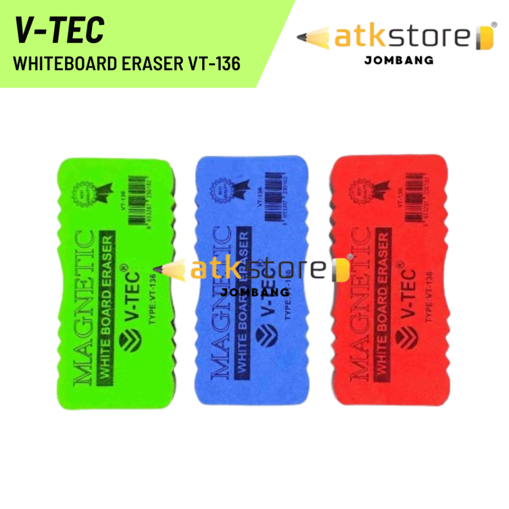 

V-TEC Penghapus Papan Tulis Whiteboard Magnet VT-136 / V-TEC WHITEBOARD ERASER VT-136