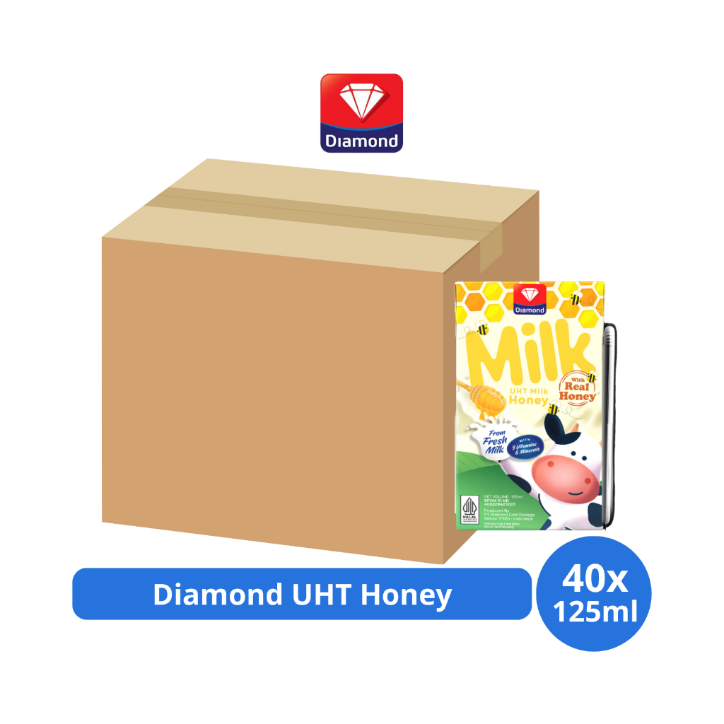 

Diamond Milk Susu UHT Honey 125ml x 40 pcs [Karton]