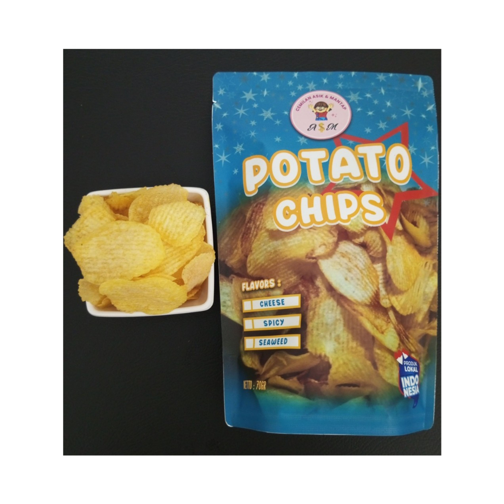 

Snack AM Keripik Kentang Original Non MSG Homemade 70gr