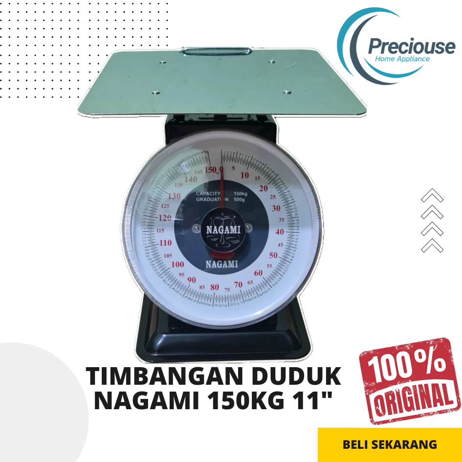 TIMBANGAN DUDUK NAGAMI 150KG 11" KACA BESAR ORIGINAL 150 KG ORI TIMBANGAN BARANG /LAUNDRY EXPEDISI