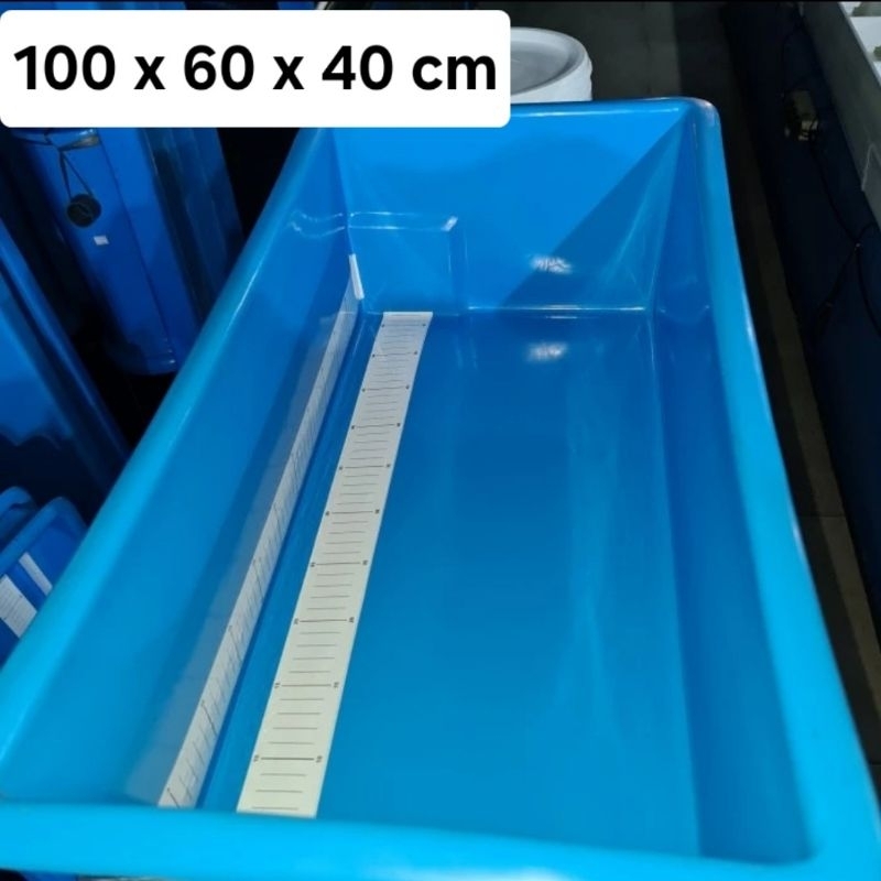bak ukur koi fiber kuat 100 x 60 x 40 cm biru