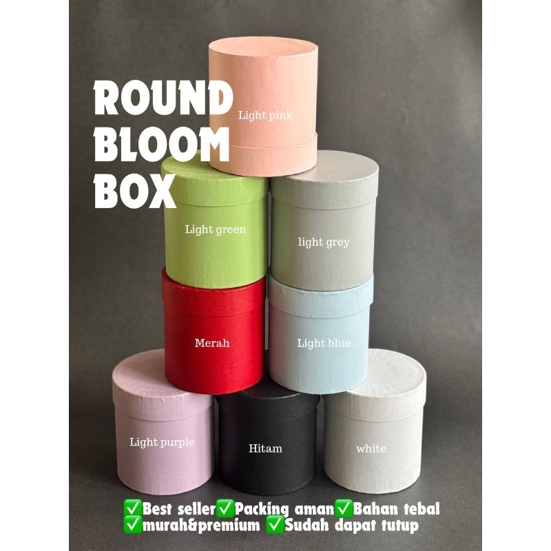 

Round Box Diameter 11x12 cm Bulat/ Box Buket Balon/ Box Bunga/Packing Buble/ Bloom box/ Box