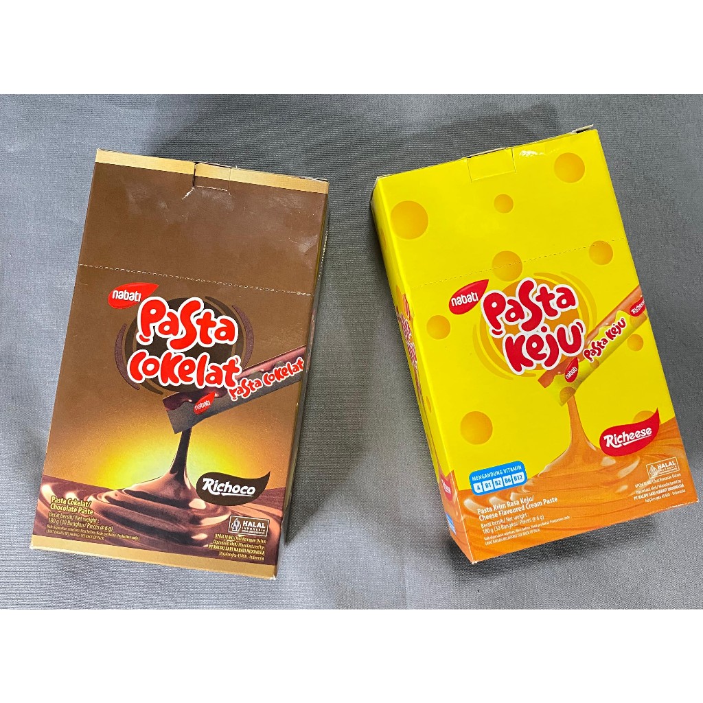 

NABATI PASTA COKLAT DAN PASTA KEJU 30 PCS 1 BOX