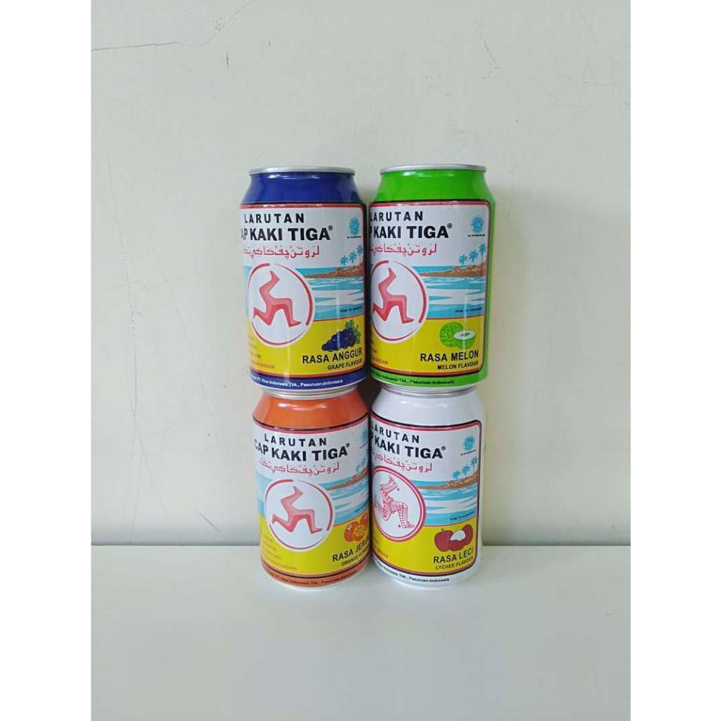 

Larutan Cap Kaki Tiga Kaleng 320ml 5 Rasa Jambu, Strawberry, Leci, Anggur, Jeruk