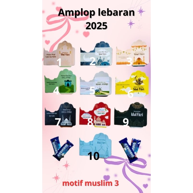 

60 pcs amplop lebaran siap pakai /jual