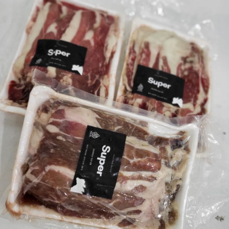 

Daging slice super (dengan lemak) / Slice beef mix fat