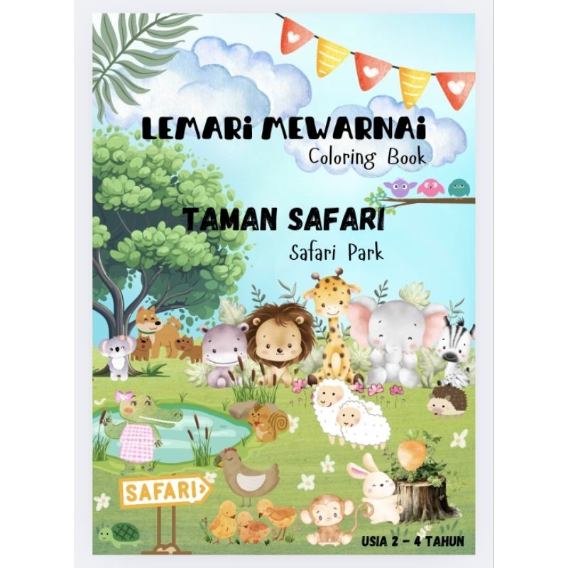 

Lembar mewarnai anak - Taman safari