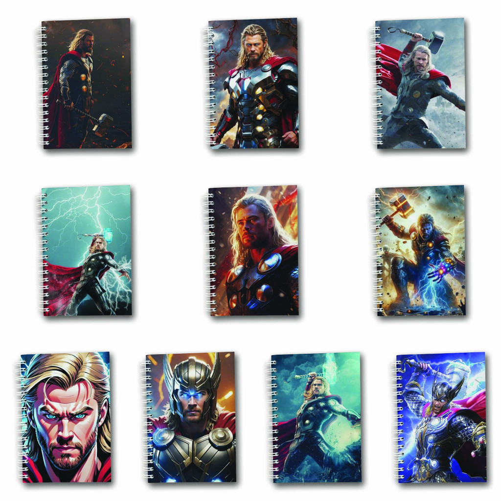 

Note Book Spiral Large (10 cm X 14 cm) Edisi Thor #2 / Notebook A6 Custom / Seminar Kit Surabaya