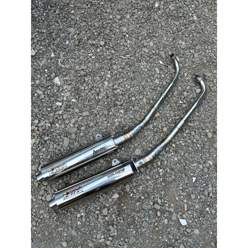 knalpot set HMR standar racing supra 125 batman