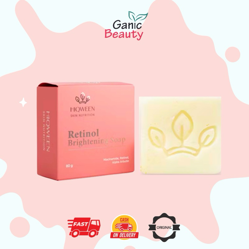 Hiqween Retinol Brightening Soap Skin Nutrition Pencerah Pemutih Wajah Penghilang Flek