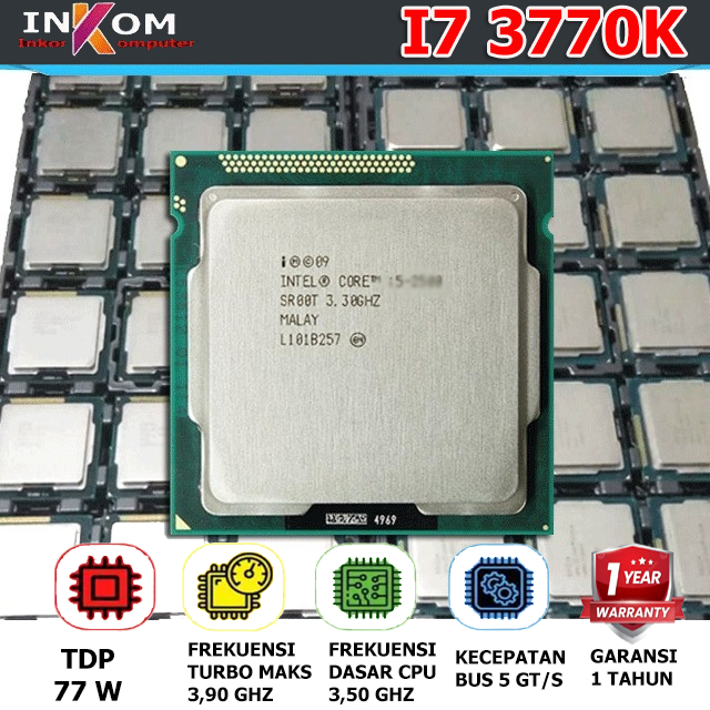 Prosesor Processor Cpu Intel Core i7 3770K 3,90 GHz Soket LGA 1155