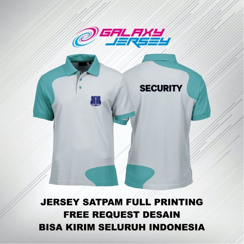 Jersey Satpam Full Printing Kerah Polo