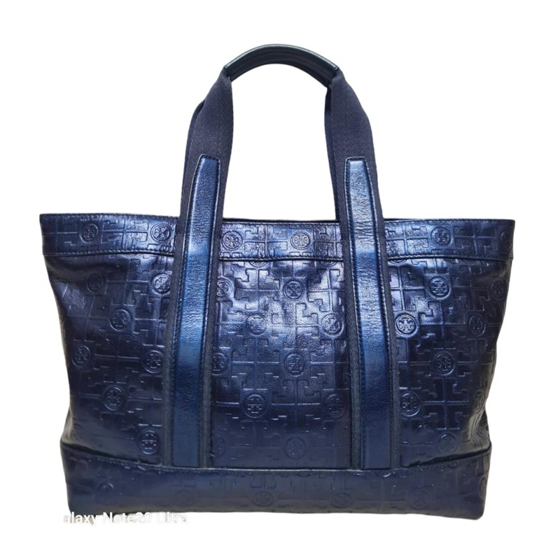 Tory Burch Tas Tote Bag Biru Leather ORIGINAL preloved