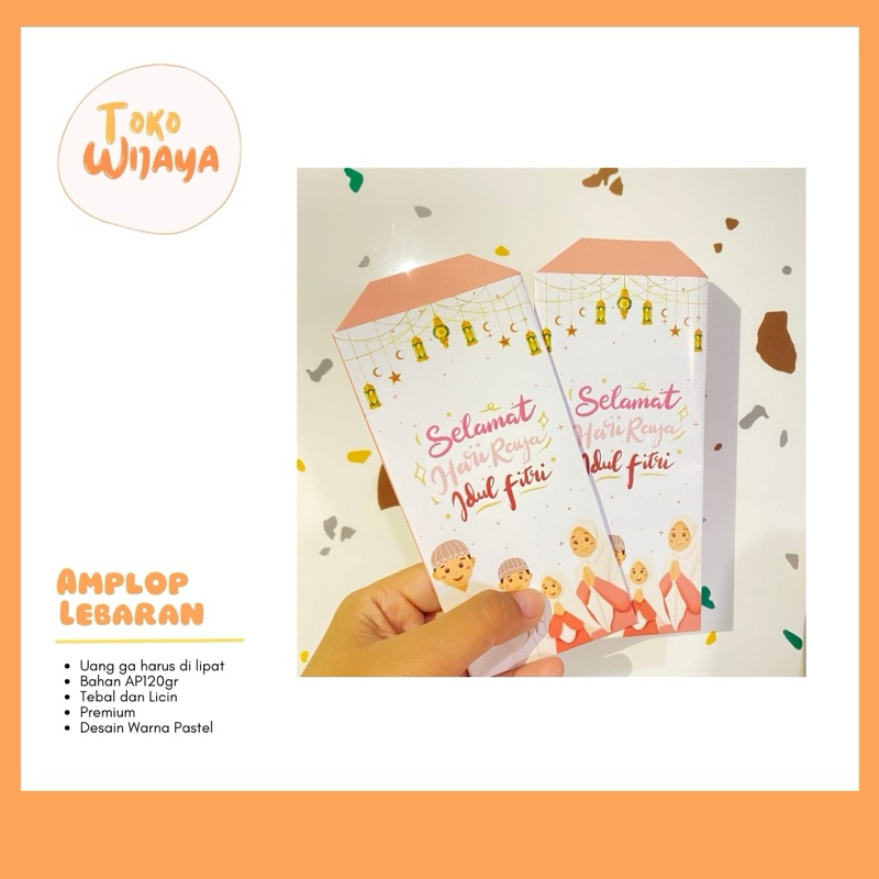 

10 Pcs Amplop Lebaran - Bahan Tebal dan Licin - Pastel Edition.
