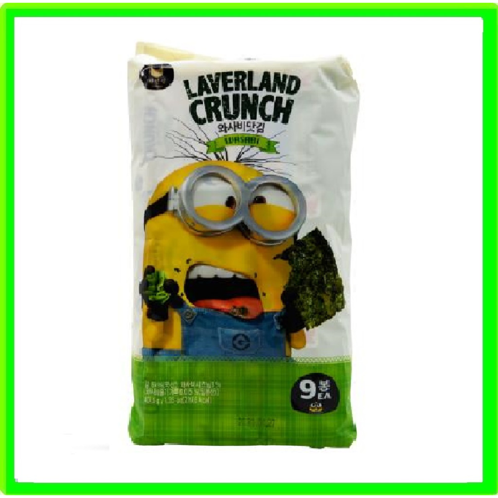 

Laverland Crunch Rasa Wasabi - Snack Rumput Laut Wasabi