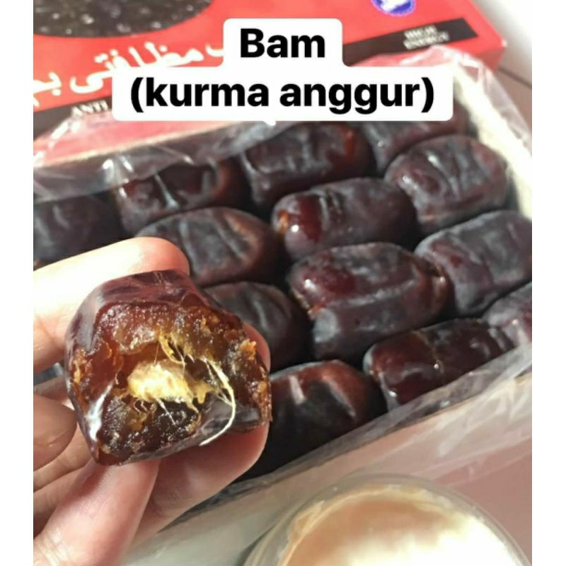 

Kurma Bam Mazafatin/Kurma Bam 500gr/Kurma Anggur/Kurma Bam Sahara/Barang yang di kirim random