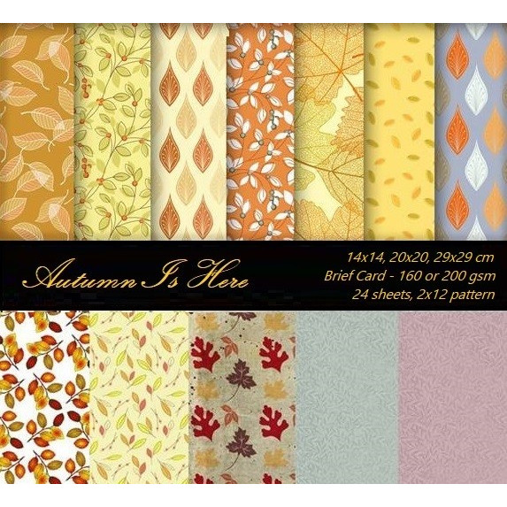 

Scrapbooking Patterned Paper 6"x6" - Autumn Is Here (24 sheets)