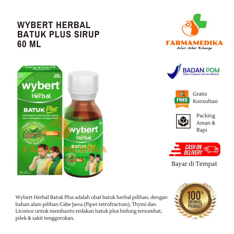 

WYBERT HERBAL BATUK PLUS SIRUP 60ML