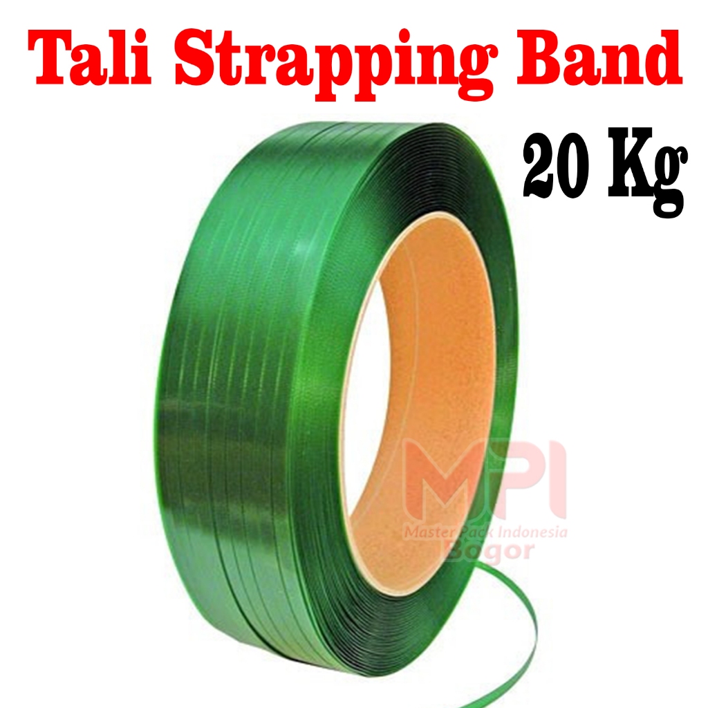 Tali Strapping Band Polyester Hijau 15,5 mm x 20 kg - Tali PET Hijau - Tali Pengikat Barang