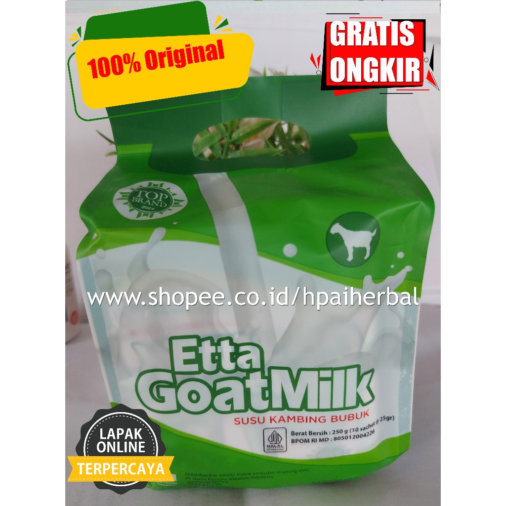 

ETTA GOAT MILK (EGM) HNI SUSU KAMBING 99% KOMPOSISI SUSU KAMBING BUKAN CREAM