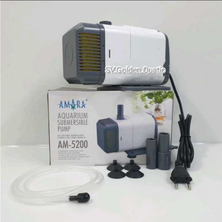 AMARA AM 5200 pompa celup kolam mini aquarium filter ikan aerator