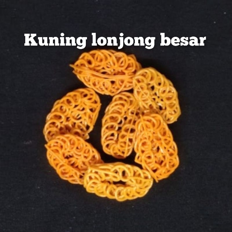 

krupuk rantai mentah Kuning lonjong besar 1kg / krecek krupuk bandung