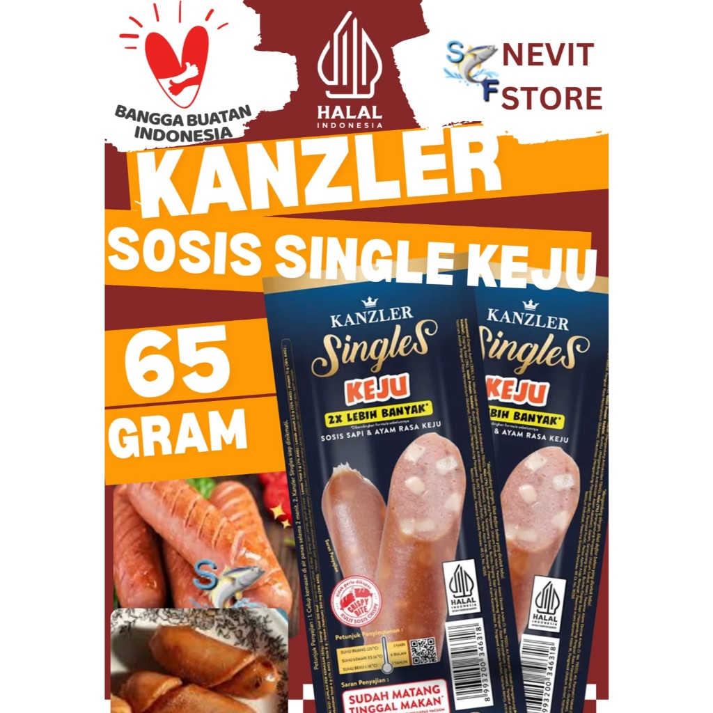 

KANZLER SOSIS SINGLES KEJU 65 GRAM | SOSIS KANZLER 65 GRAM