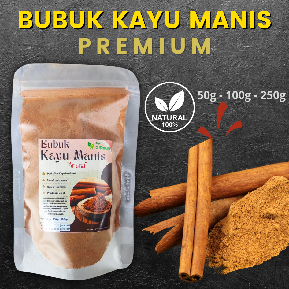 

Kayu Manis Bubuk Murni Kemasan 50g,100g 250g Natural By Sorjo spice