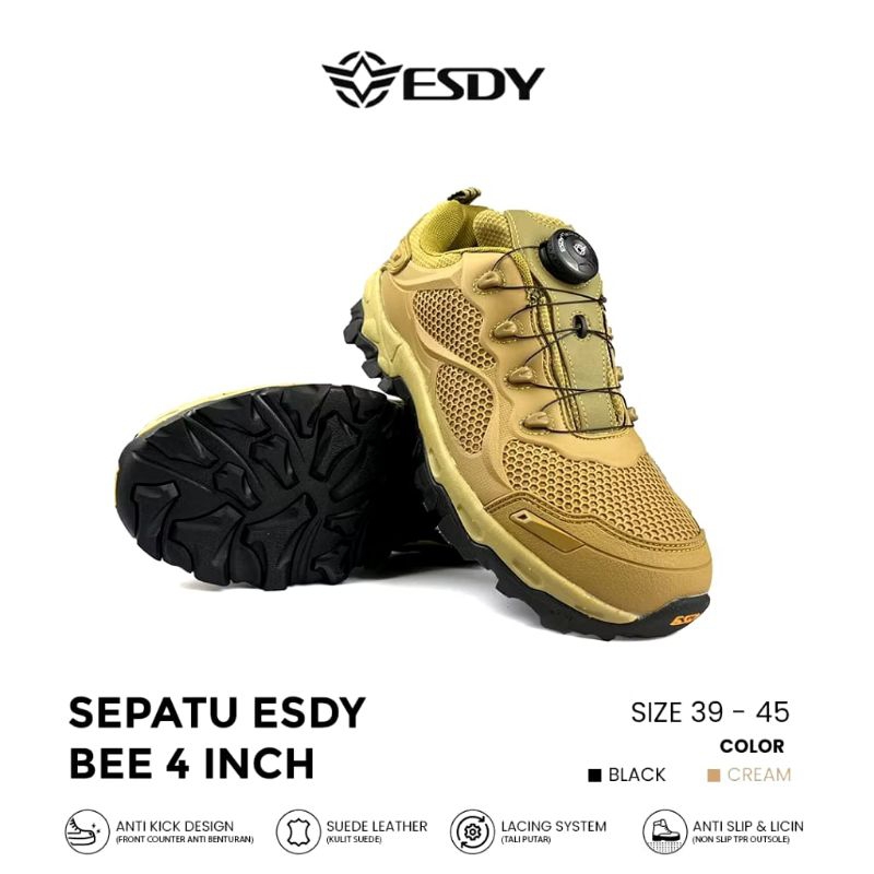 sepatu tactical hiking outdoor esdy tali putar 4 inch gurun