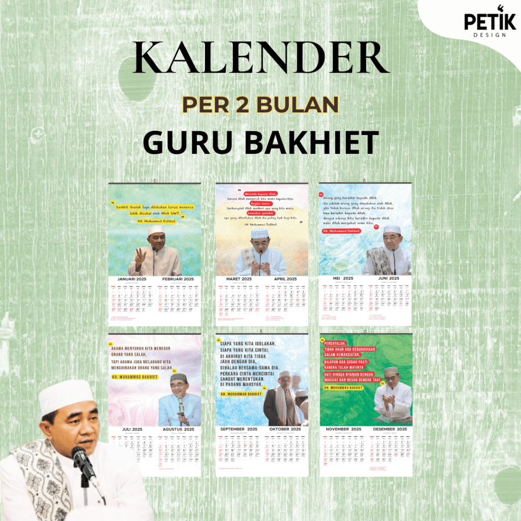 

Kalender Dinding Guru Muhammad Bakhiet 2025 6 Lembar Klem
