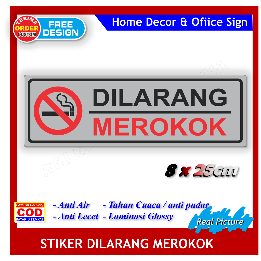 

Stiker dilarang merokok peringatan jaga kesehatan anti polusi asap sticker hidup sehat