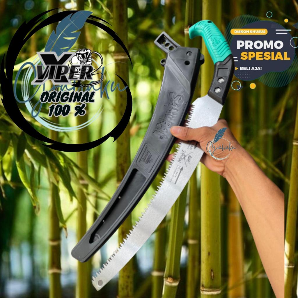 Gergaji Kopi Lengkung Samurai Kanzawa 15" Original Plus Sarung Plastik - Gergaji Pruning Tangkai Poh