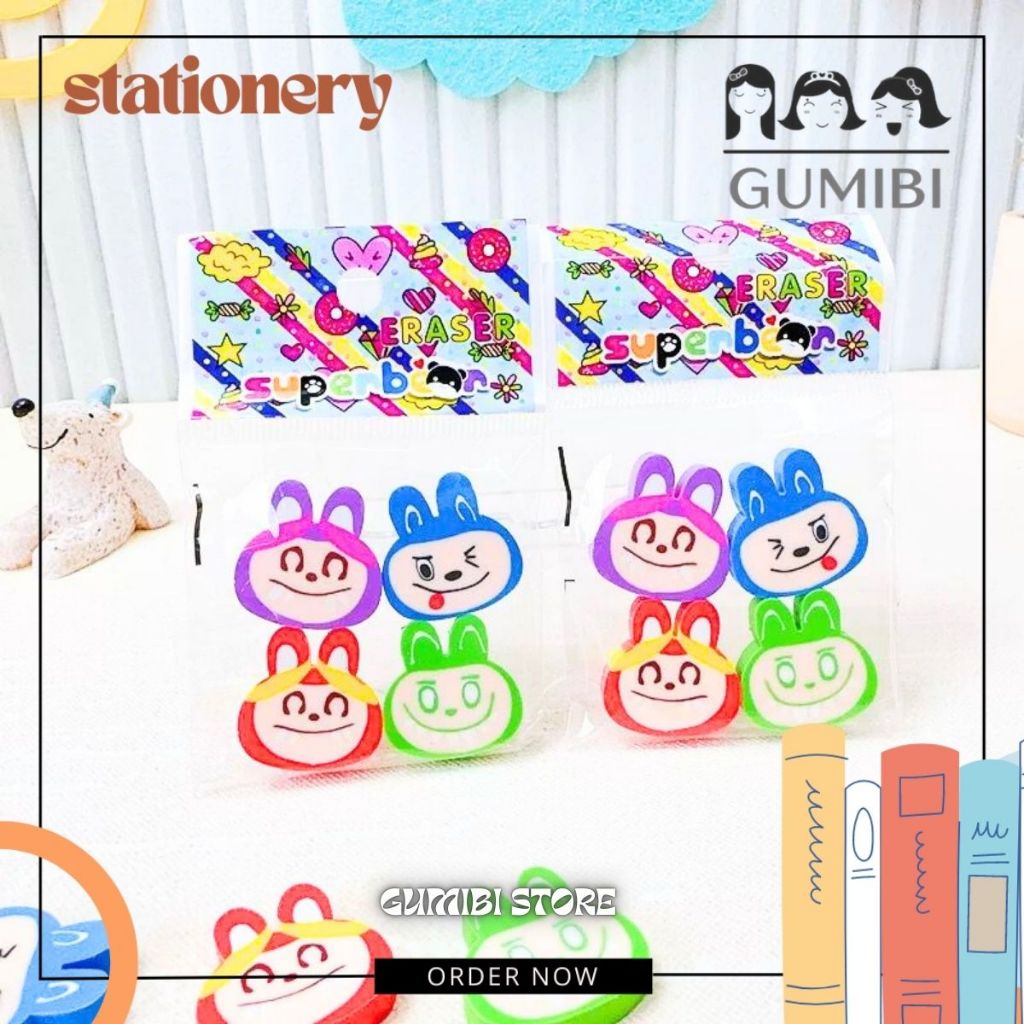 

PENGHAPUS GEPENG KEPALA LABUBU PENGHAPUS STIP PENSIL KARAKTER LABUBU KEPALA LUCU 1 SET ISI 4 PCS HAPUSAN TERMURAH GUMIBI STORE