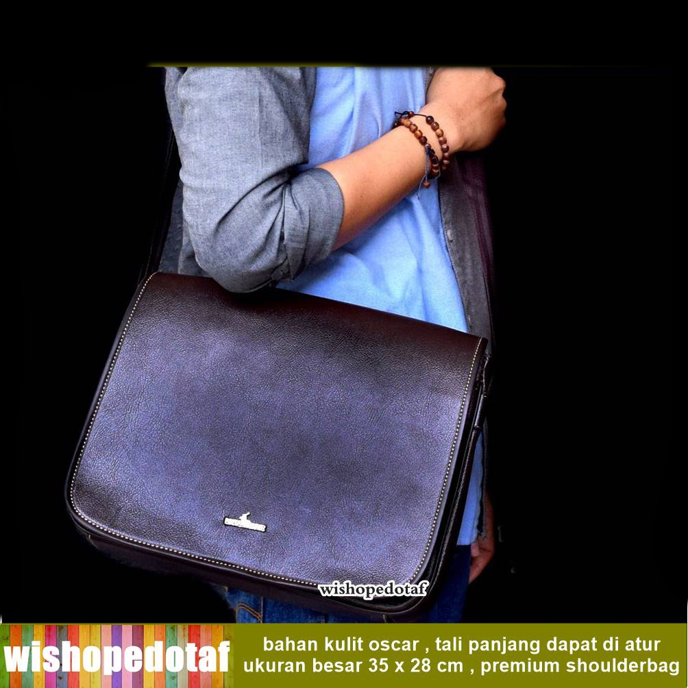 Tas Mesengger selempang Pria Kulit Oscar Jumbo