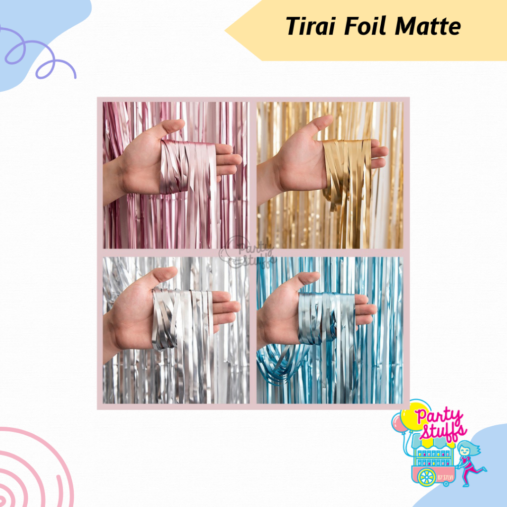 Curtain matte ( doff ) | Tirai foil doff / Background Foil Matte / Background Foil Birthday/ Tirai F