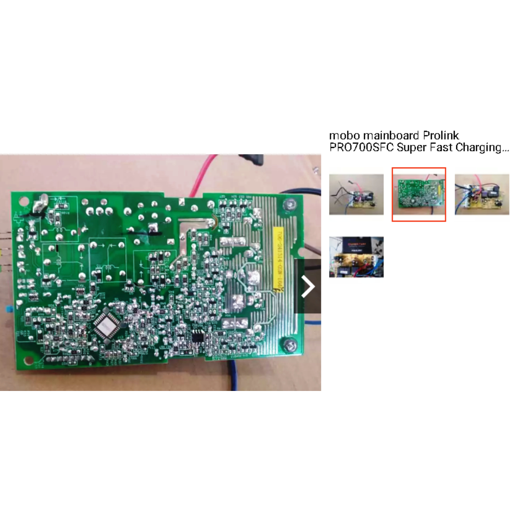 bekas mobo saa mb mainboard UPS PROLINK 700VA PRO 700SFC SUPER FAST CHARGING PRO700SFC main board  1